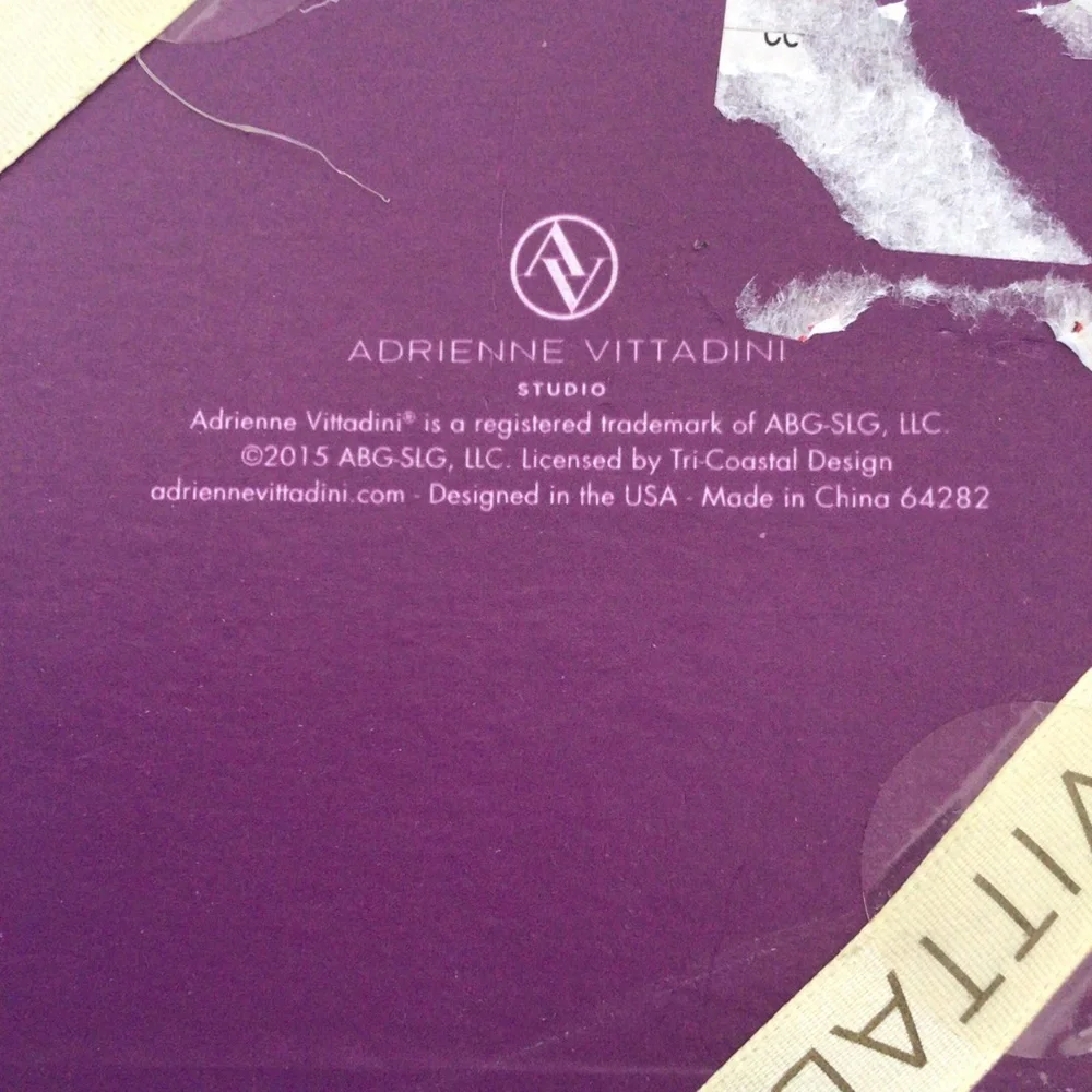 ADRIENNE VITTADINI PURPLE CERAMIC TRINKET TRAY NWT